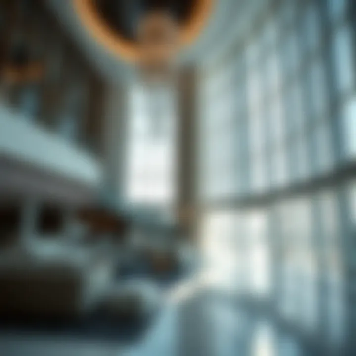 Interior shot highlighting the modern design features of the Al Hudaiba Awards Building