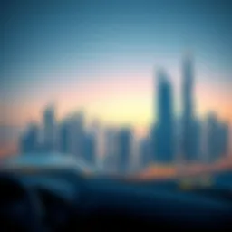 A futuristic skyline of Dubai showcasing luxurious high-rise buildings