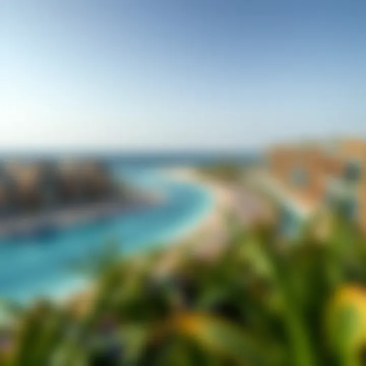 Panoramic Luxury at Azizi Beachfront Panoramic view of the beachfront with luxurious villas and apartments