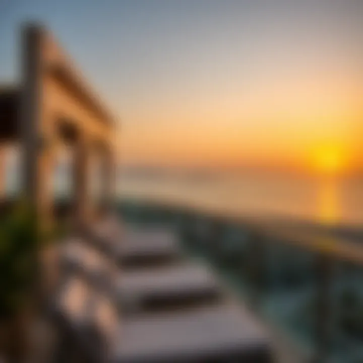 Sunset Serenity at Azizi Beachfront Sunset view over the Dubai coast highlighting luxury living