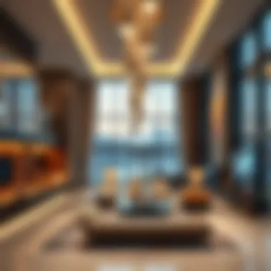 Luxurious Interiors of Azure Building Inside Azure Building featuring modern amenities and luxurious living spaces