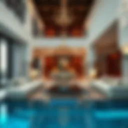Luxurious holiday home interior in Dubai