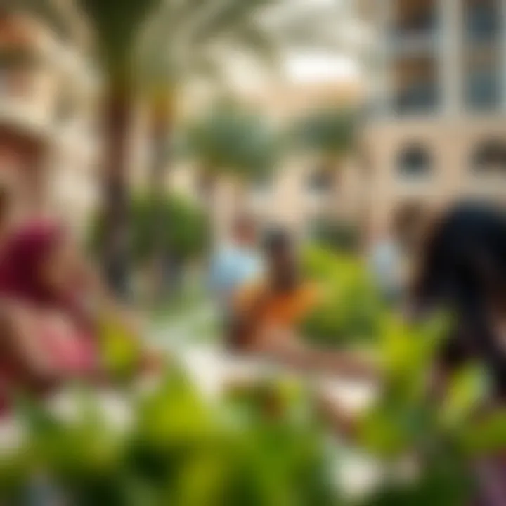Vibrant community environment surrounding Bianca showcasing lifestyle