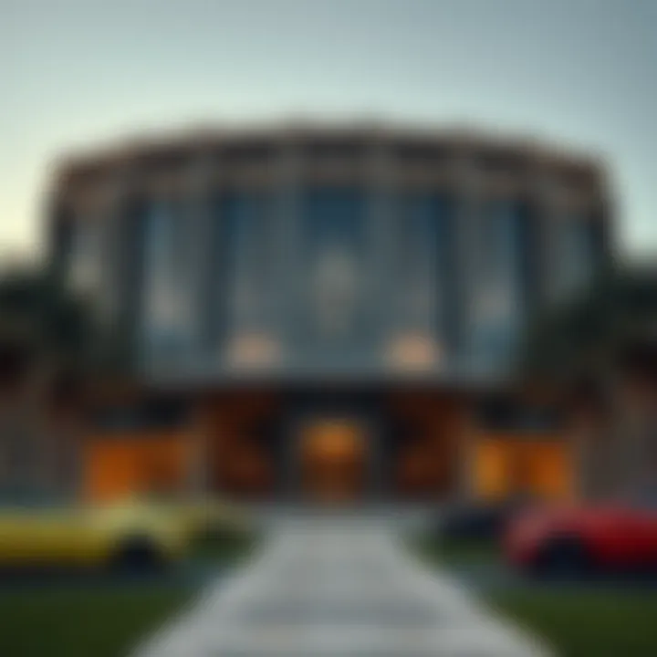 Architectural Marvel: Binghatti and Mercedes-Benz Collaboration A luxurious residential building designed by Binghatti with Mercedes-Benz branding.