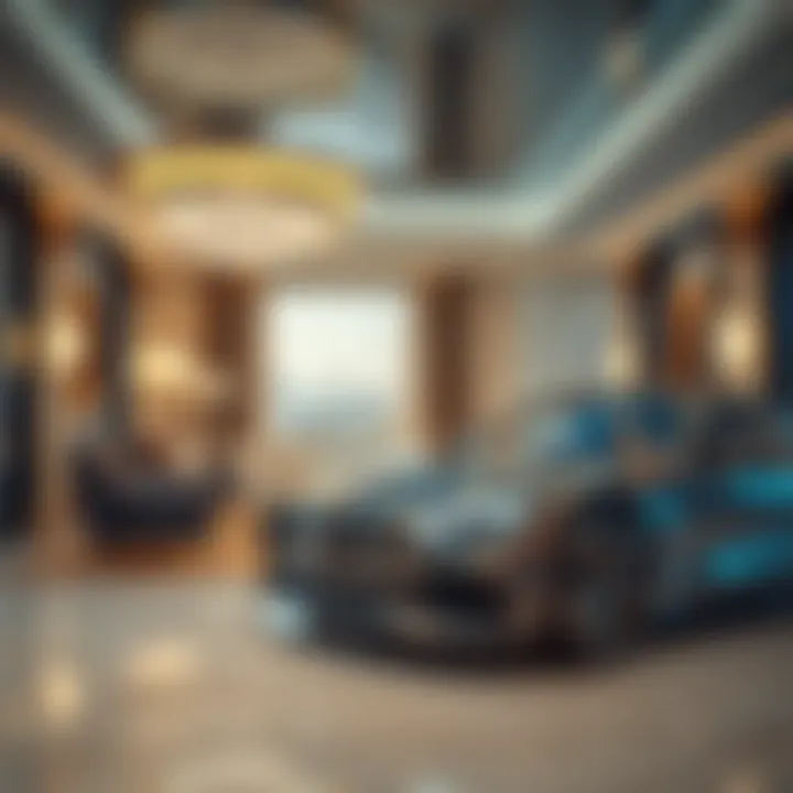Sophisticated Interiors: Where Luxury Meets Innovation An opulent interior showcasing the blend of automotive design and luxury living.
