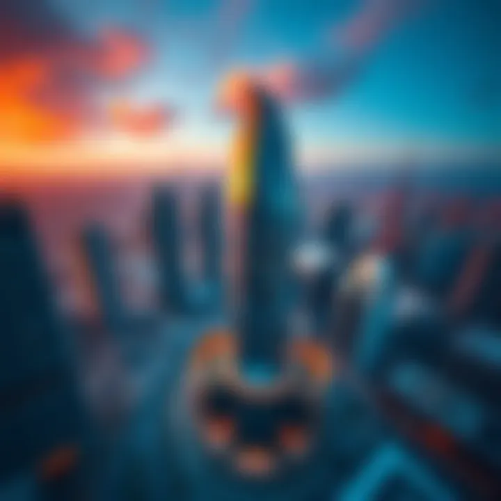 Aerial view of Brookfield Place Dubai amidst the vibrant city skyline