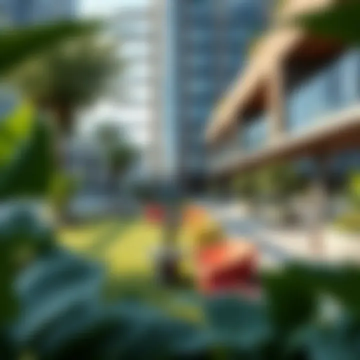 Green spaces integrated into the architecture of Brookfield Place reflecting sustainability efforts