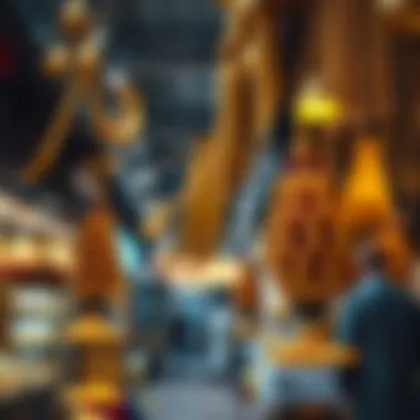 Vibrant Gold Souk Marketplace A vibrant marketplace filled with gold and precious items
