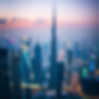 The Iconic Dubai Skyline from Burj Khalifa Vibrant Dubai skyline from Burj Khalifa