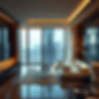 Modern Amenities in Burj Khalifa Apartments Interior design of a Burj Khalifa apartment highlighting modern amenities
