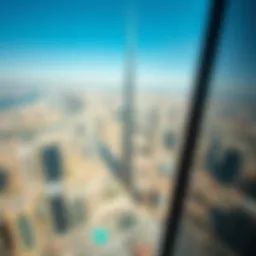 Stunning view from Burj Khalifa's pinnacle showcasing the city skyline