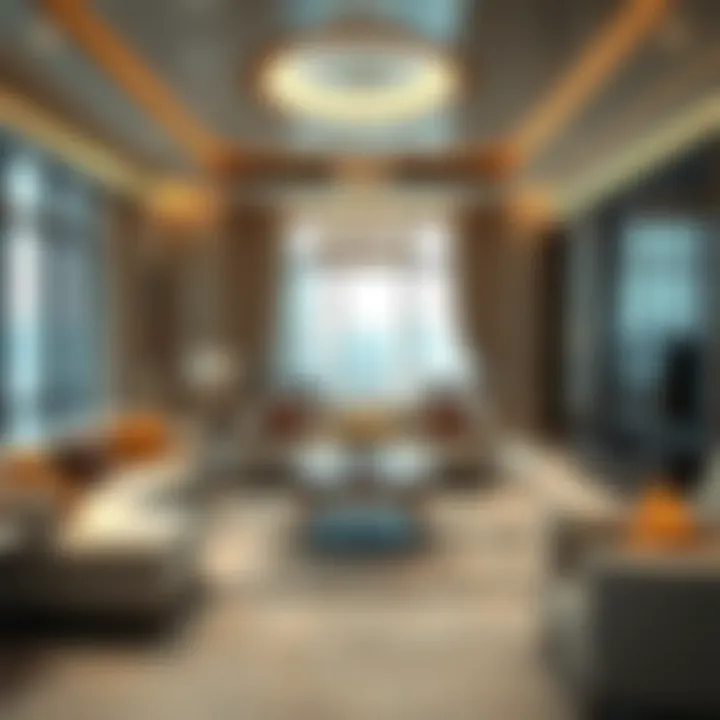 Elegance Redefined: Interior of Pinnacle Residence Luxurious living space within the Burj Khalifa's top floors
