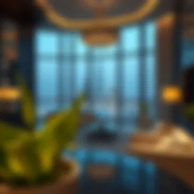 Elegant Interior of Burj Khalifa Residence Luxurious interior of a Burj Khalifa residence showcasing modern design