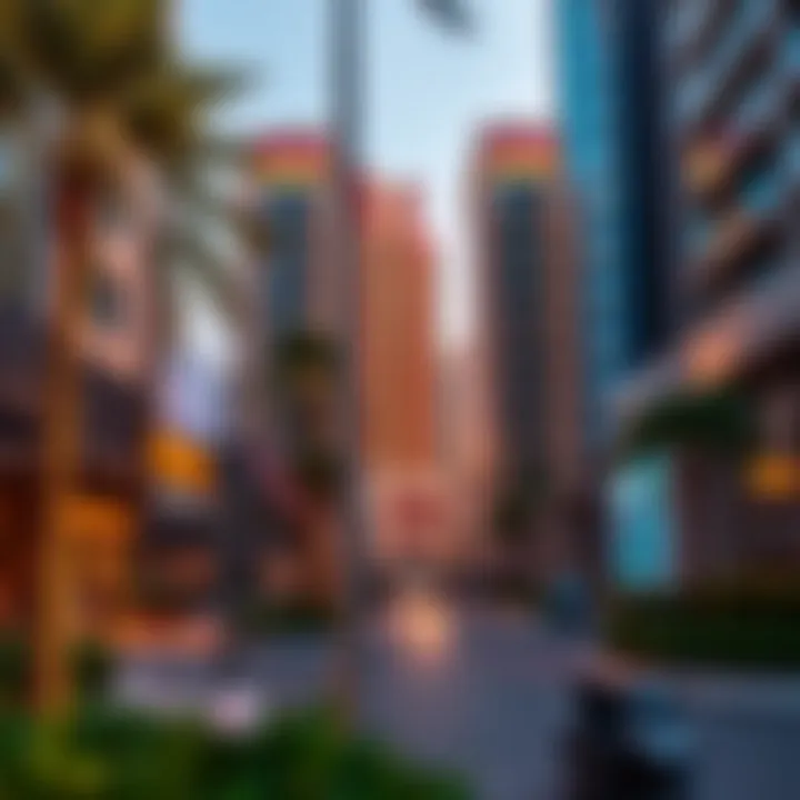 Vibrant Surroundings of Burj Royale Downtown Surrounding area highlighting the vibrant lifestyle near Burj Royale