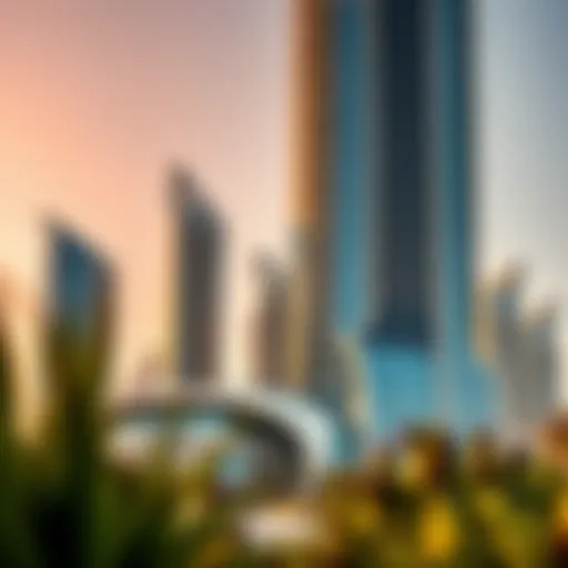 Stunning exterior view of Cavalli Tower showcasing its unique architectural design against the Dubai skyline.