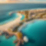 Aerial Perspective of Cedar Creek Beach Aerial view of Cedar Creek Beach showcasing its serene coastline and luxurious surroundings