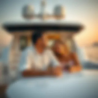 Couple enjoying a private yacht experience in Dubai