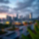 Stunning skyline view of Choithrams Bay Avenue showcasing modern architecture