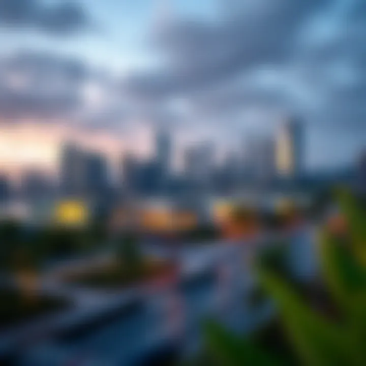 Skyline of Choithrams Bay Avenue Stunning skyline view of Choithrams Bay Avenue showcasing modern architecture
