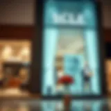 Retail storefront showcasing luxury brands in Circle Mall