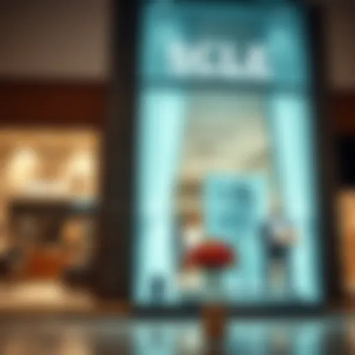 Retail storefront showcasing luxury brands in Circle Mall