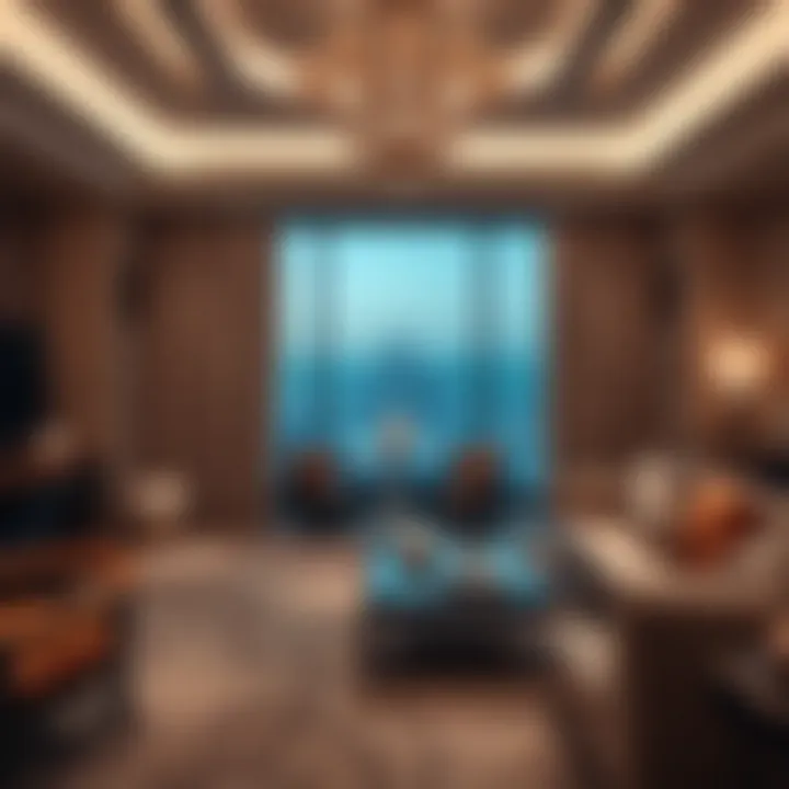 Opulent Suite Interior at Damac Paramount Hotel Luxurious suite interior reflecting opulence and comfort