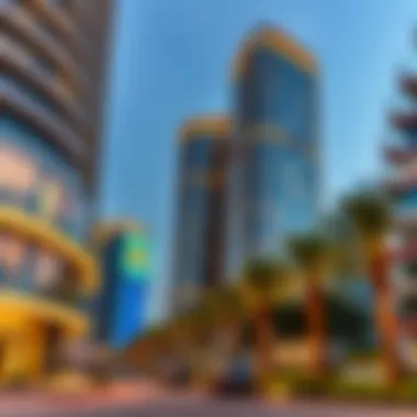 A stunning view of Dec Tower showcasing its modern architectural design