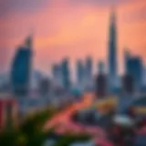 Modern Dubai Skyline Dubai skyline showcasing modern architecture