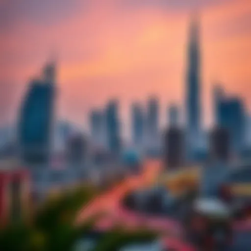 Modern Dubai Skyline Dubai skyline showcasing modern architecture