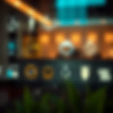 Electricity and water services icons