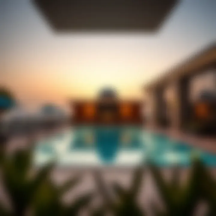 Amenities at Deyaar Burlington Tower Exclusive amenities at Deyaar Burlington Tower including pool and fitness center