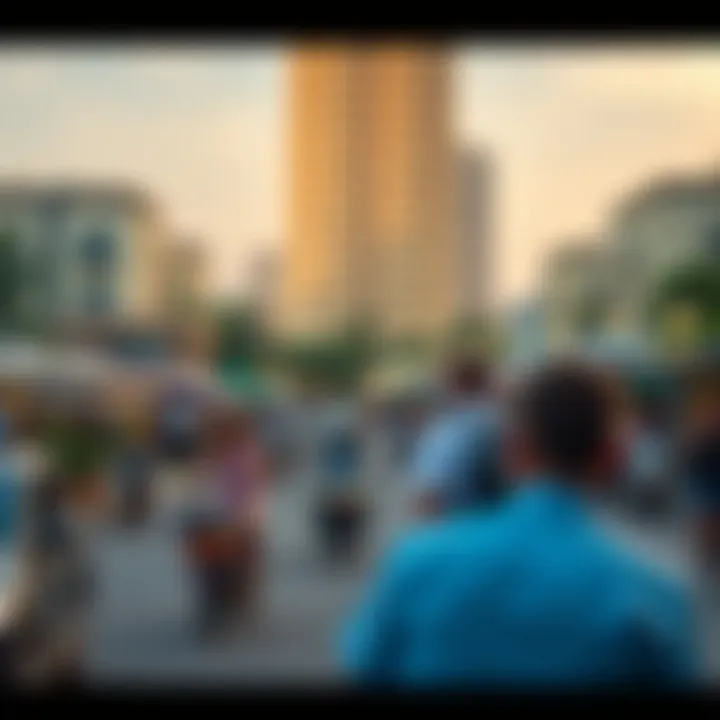 Community Surrounding Deyaar Burlington Tower Vibrant community surrounding Deyaar Burlington Tower highlighting urban lifestyle