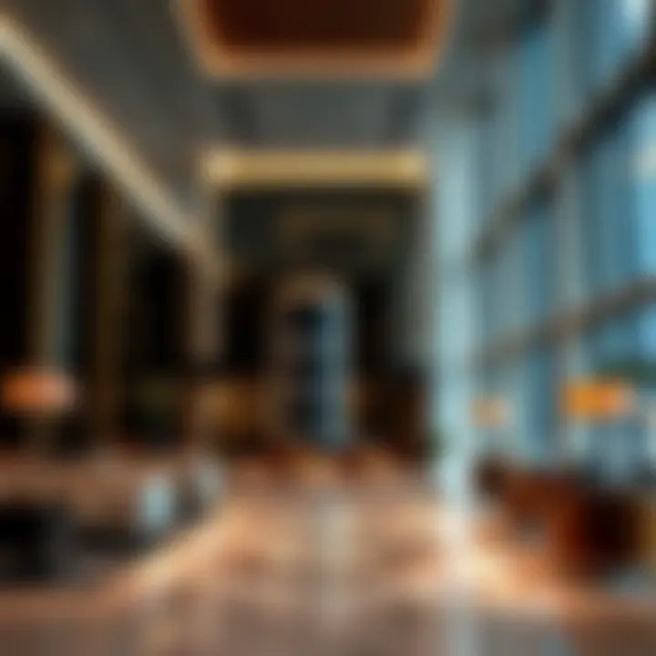 Modern Lobby of Deyaar Burlington Tower Luxurious lobby area of Deyaar Burlington Tower showcasing modern design