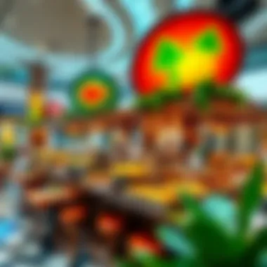 Global Culinary Offerings at Dubai Mall A colorful display of international cuisines available at Dubai Mall