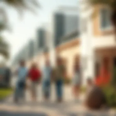 Community Life in Dubai Vibrant community lifestyle in a Dubai residential area
