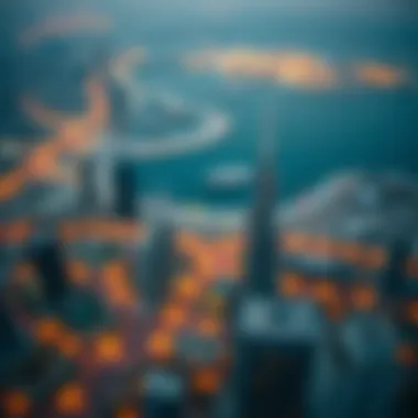 Aerial view of Dubai's vibrant real estate market