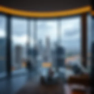 Prime Location of Downtown Views Panoramic view of Downtown Views emphasizing the prime location and accessibility