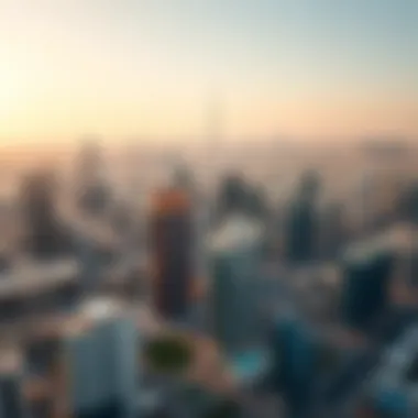 Aerial View of Dubai's Vibrant Real Estate Landscape Aerial view showcasing Dubai's vibrant real estate landscape