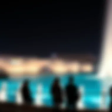 Visitors enjoying the mesmerizing water display of the Dubai Fountain
