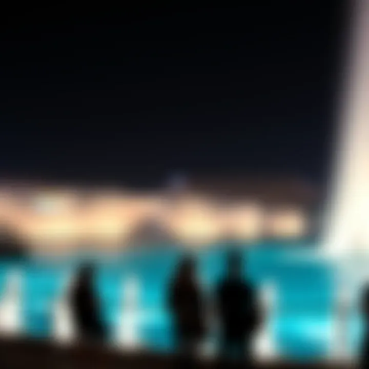 Visitors enjoying the mesmerizing water display of the Dubai Fountain