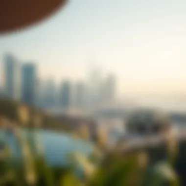 Where Urban Living Meets Nature in Dubai Modern skyline of Dubai juxtaposed with natural landscapes
