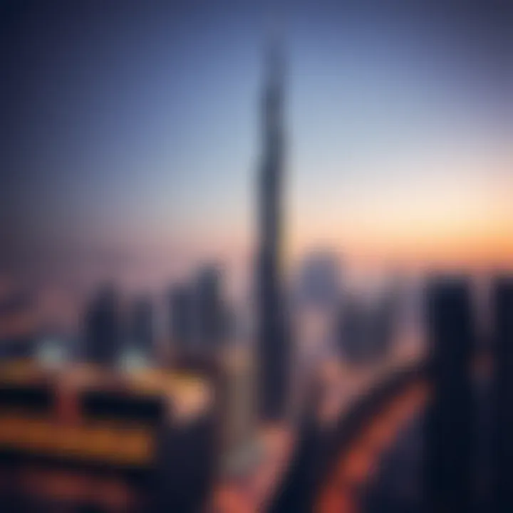 Dubai Skyline with Moosani Tower Panoramic view of Dubai skyline featuring Moosani Tower