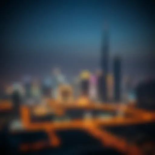 A stunning skyline of Dubai illuminated during the Eid celebrations