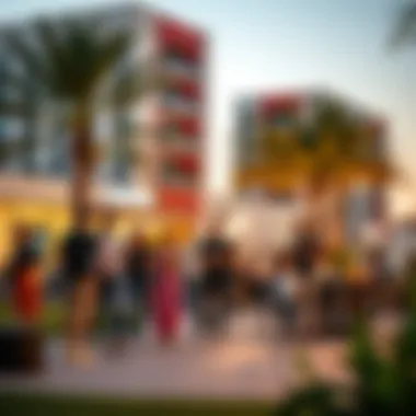 Vibrant community lifestyle event in an Emaar neighborhood promoting social engagement