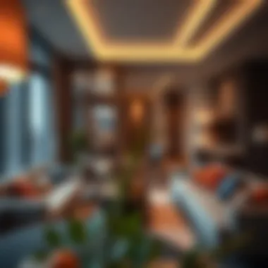 Inside view of a well-furnished Emaar apartment highlighting contemporary design and comfort