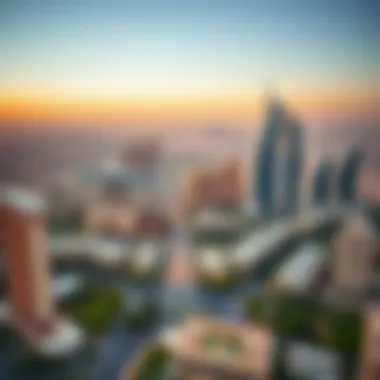 Aerial Perspective of Emaar's Developments An aerial view showcasing the location of Emaar's latest projects in Dubai