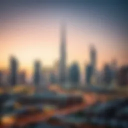 Luxurious Dubai skyline showcasing iconic buildings