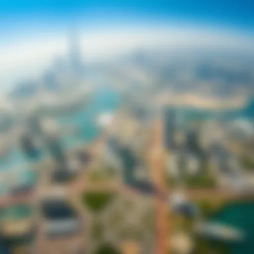 Aerial view of Dubai showcasing diverse zoning areas