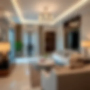 Sophisticated Living Spaces in Al Khail Gate Elegant interior design of a 1 BHK property