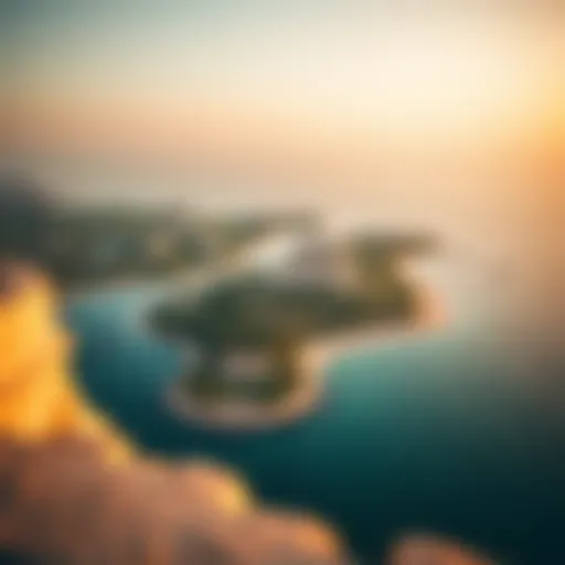 Aerial view of Al Jubail Island showcasing its lush greenery and pristine waters